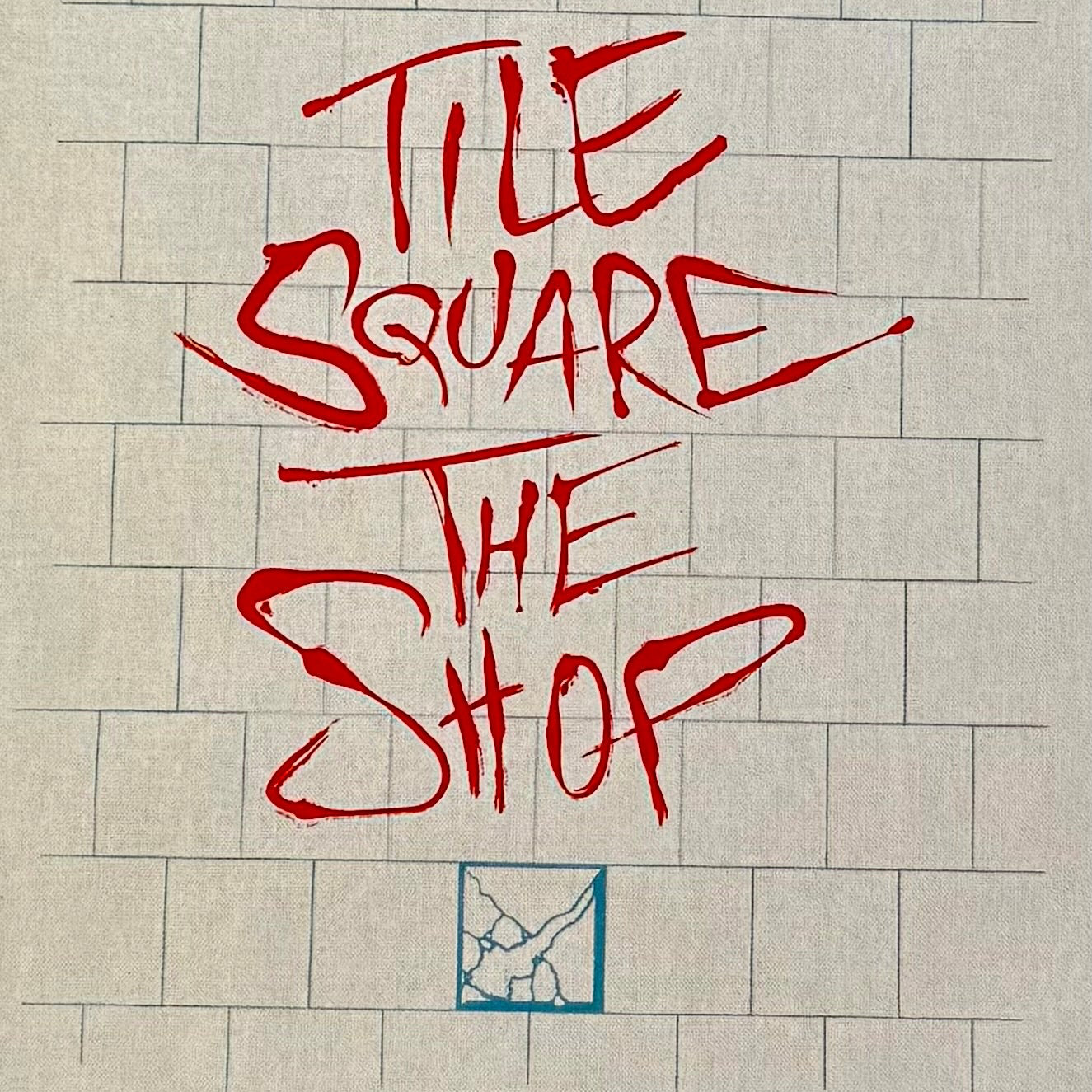 Tile Square - The Shop Canvas Bag Natural White