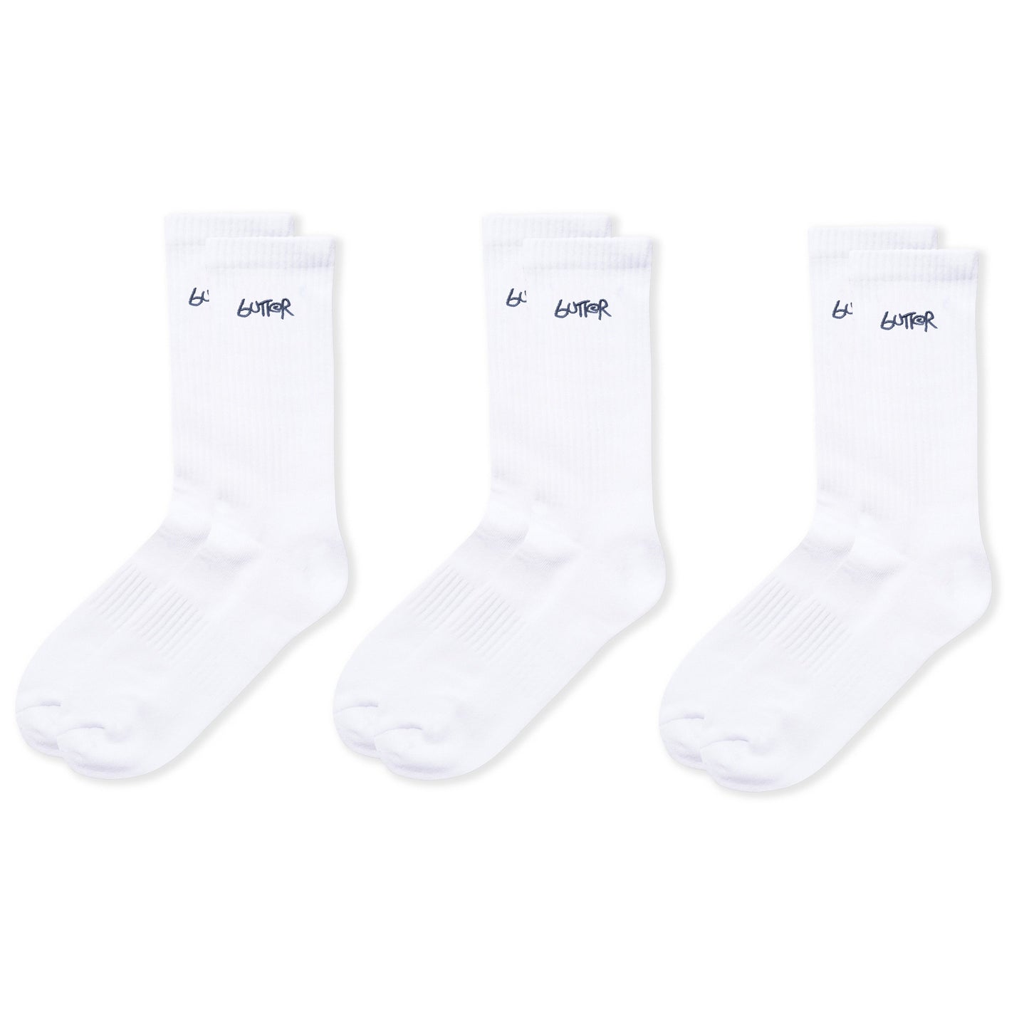 Butter Goods - 3-pack Basic Socks White