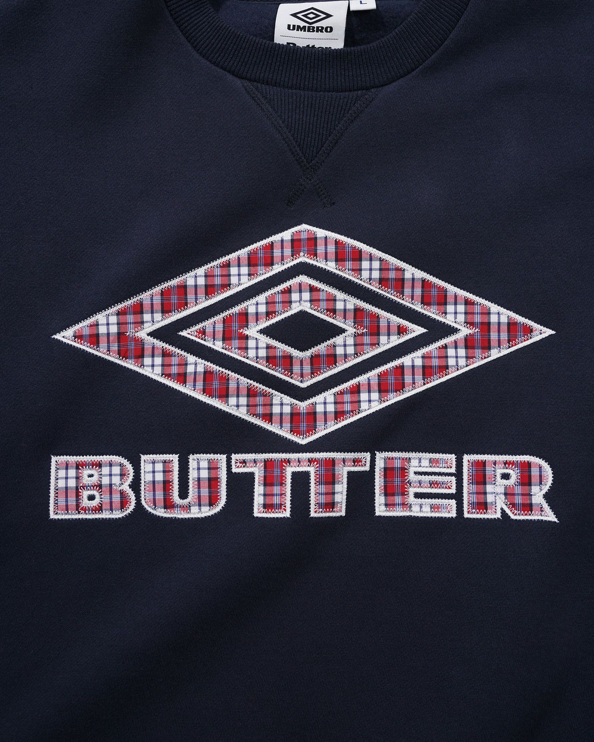 Butter Goods - Butter x Umbro Ciamond Applique Crewneck Navy