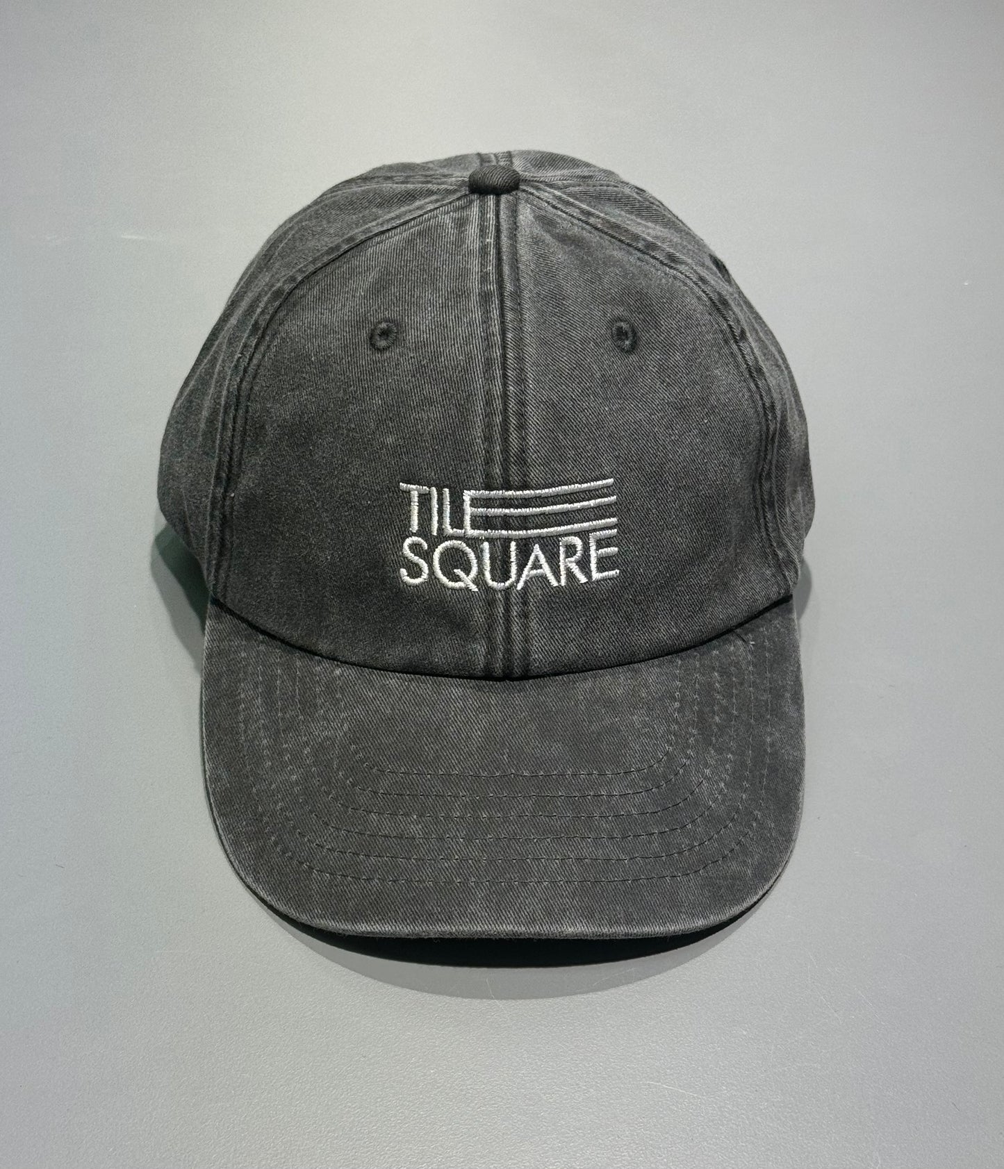 Tile Square - Logo Cap Washed Black / White
