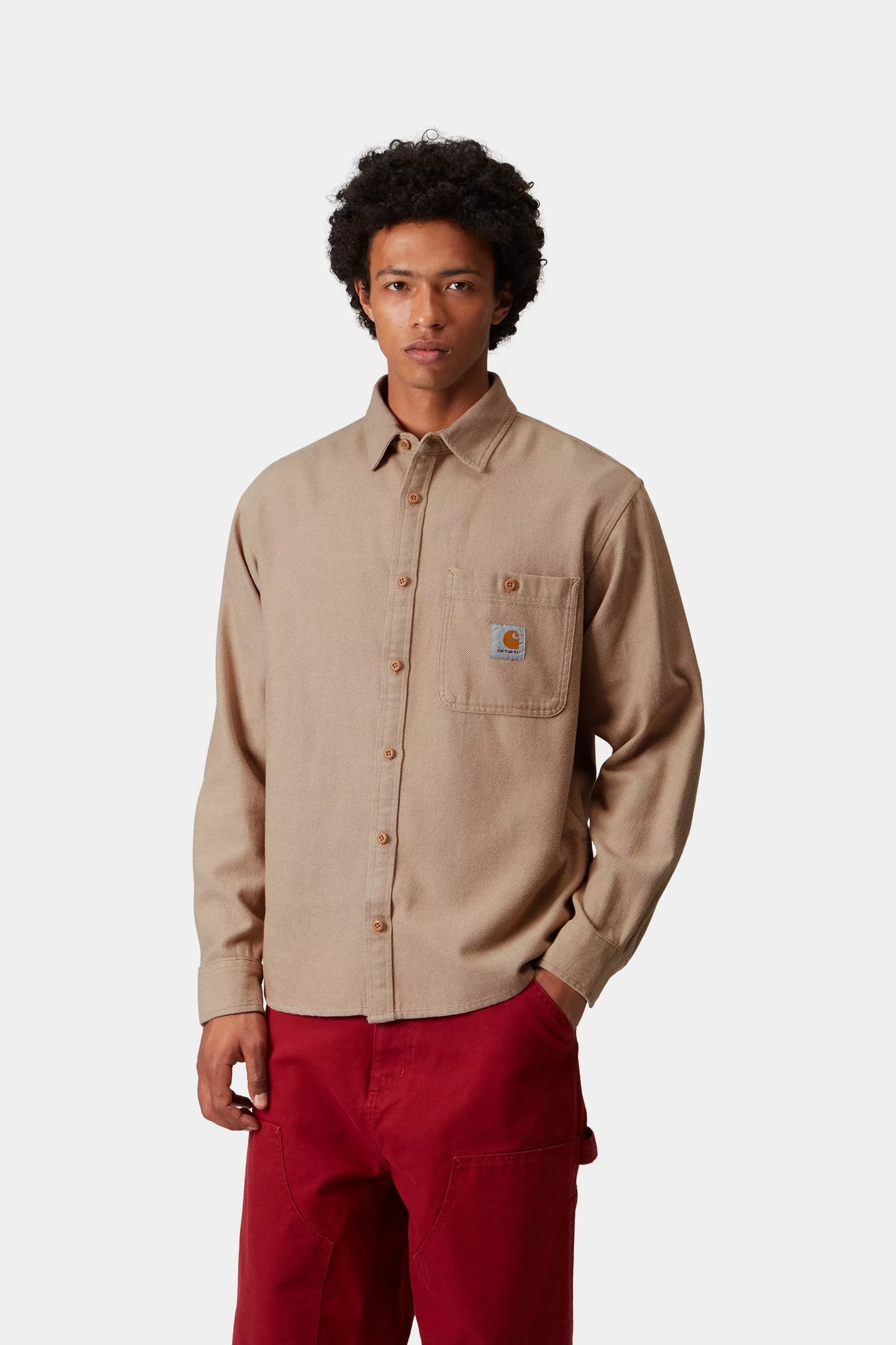 Carhartt - L/S Edgar Shirt Peanut / Wax