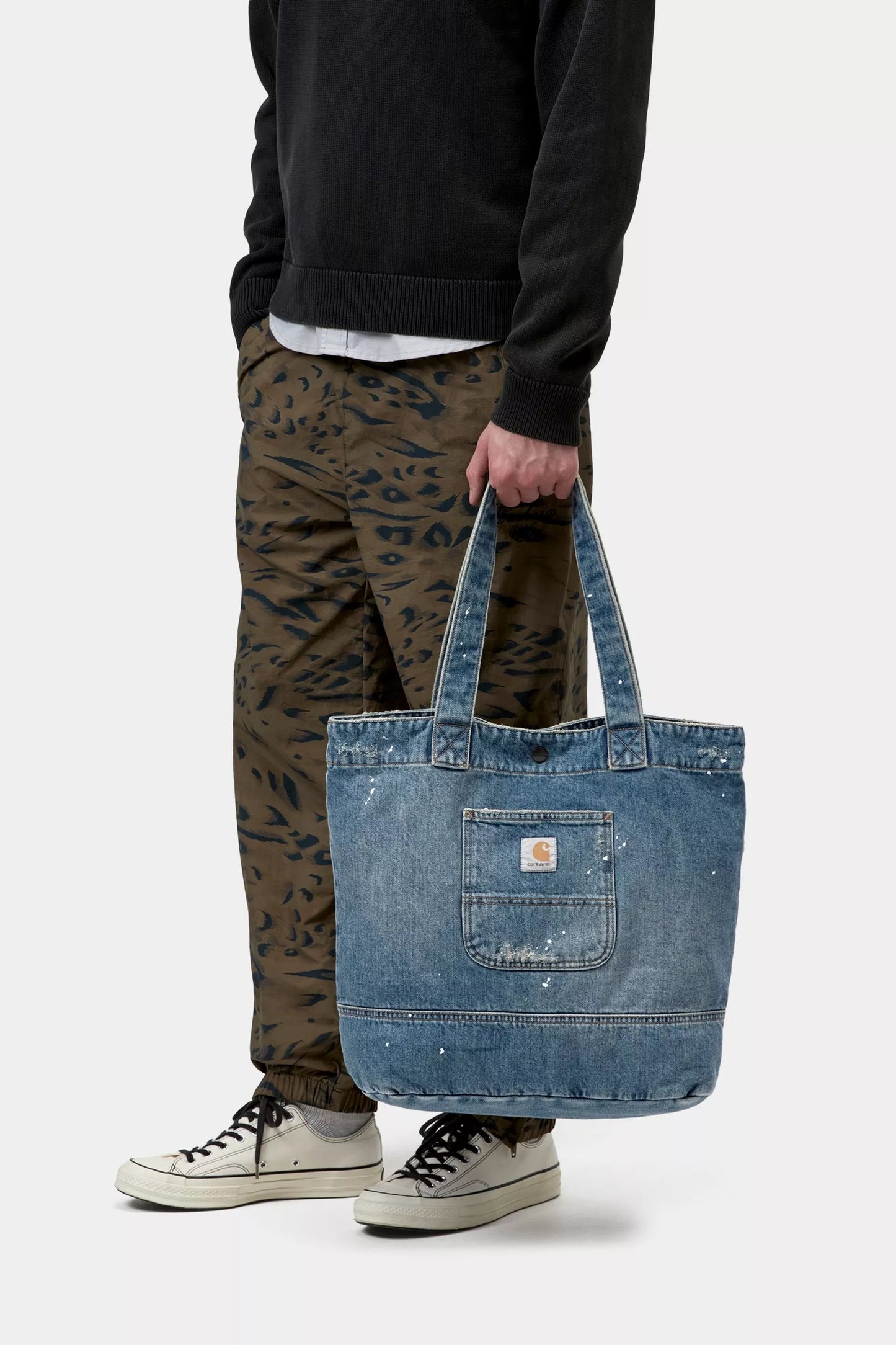 Carhartt - Denim Tote Blue Destroy Wash Splatter