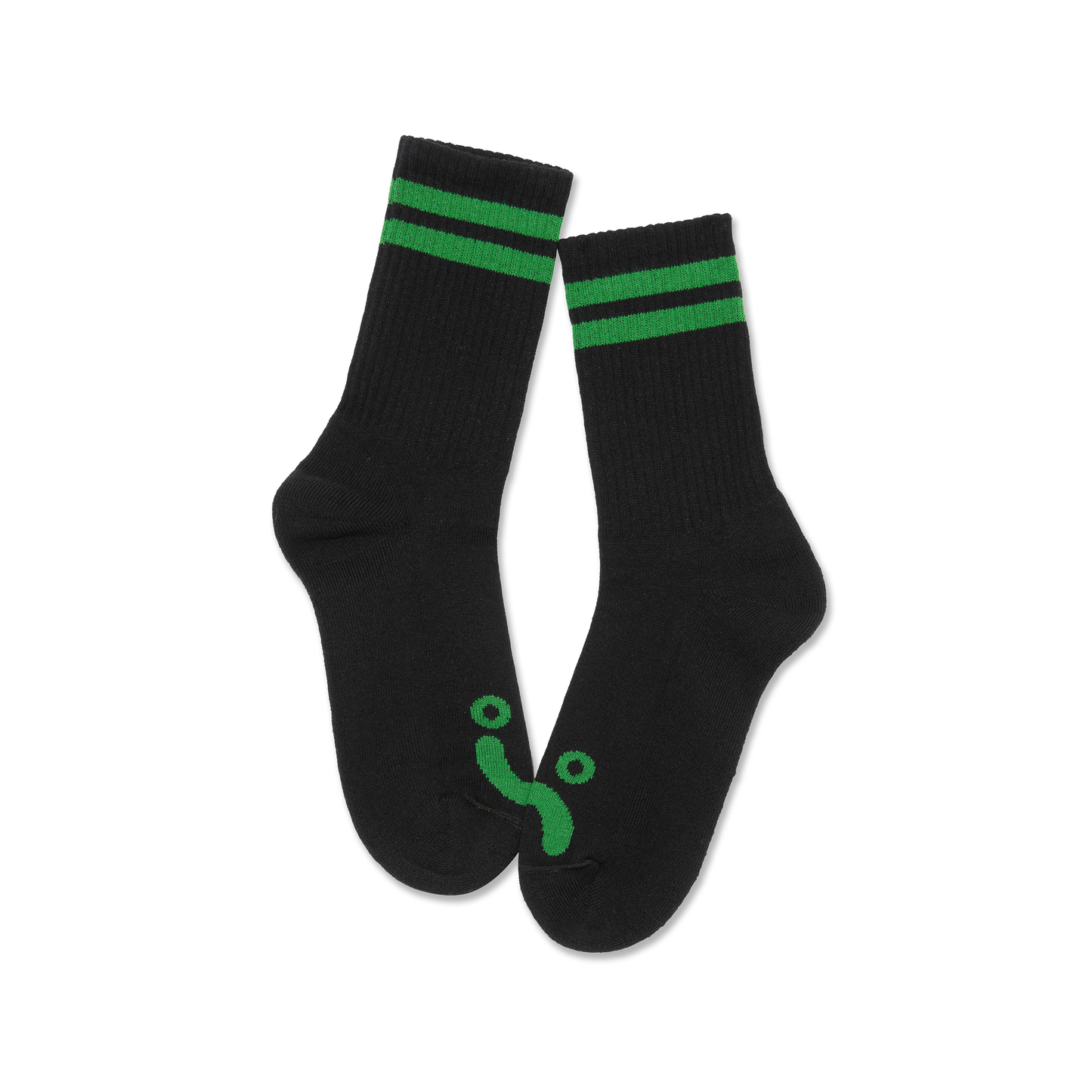 Polar - Rib Socks Happy Sad Black/Green