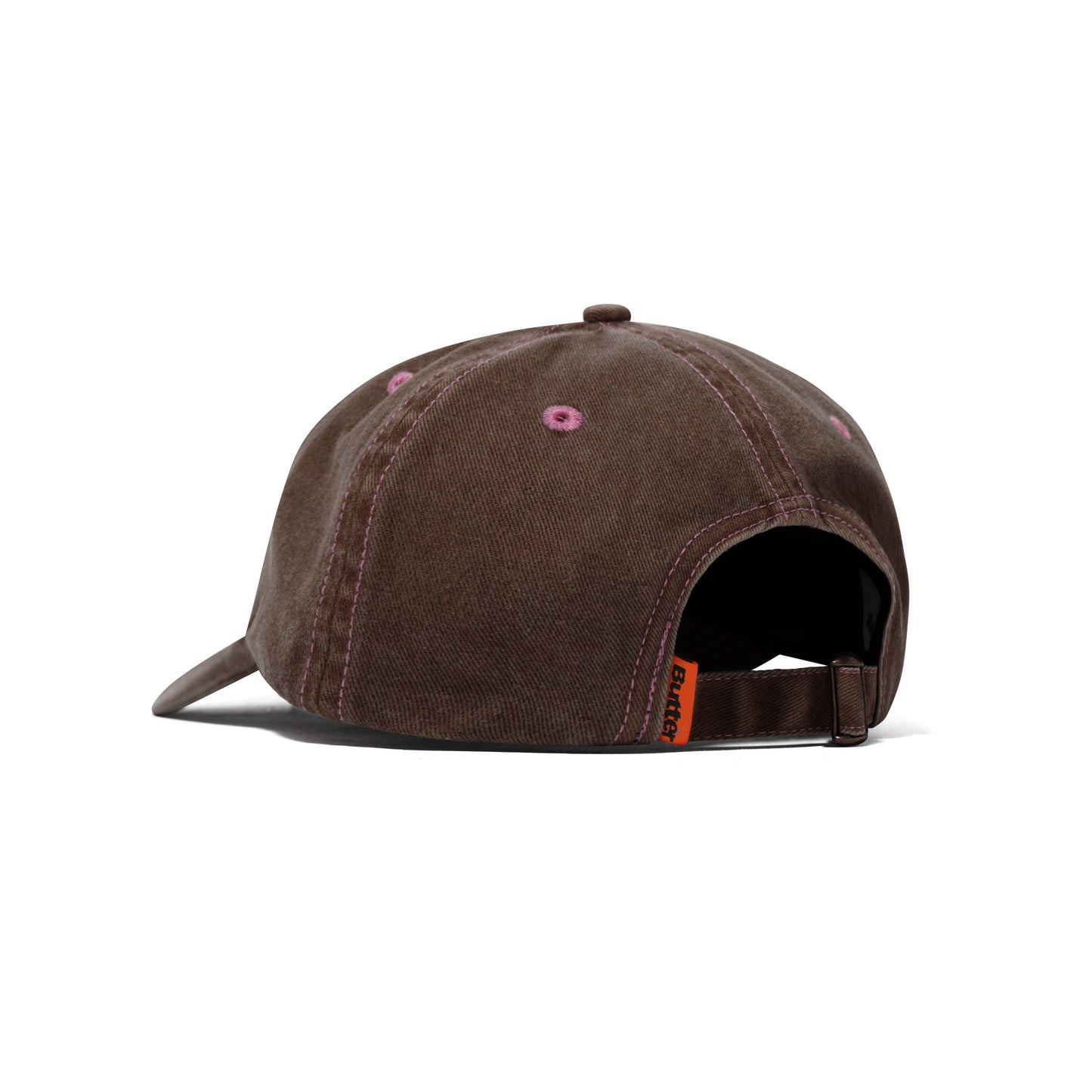 Butter Goods - Rounded Logo 6 Panel Cap Washed Brown