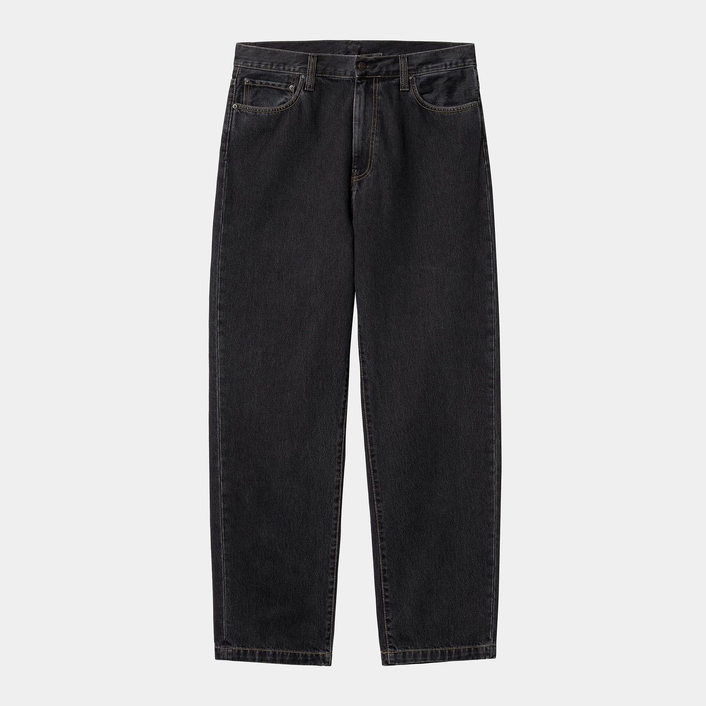 Carhartt WIP mustat regular fit miesten farkut edestä