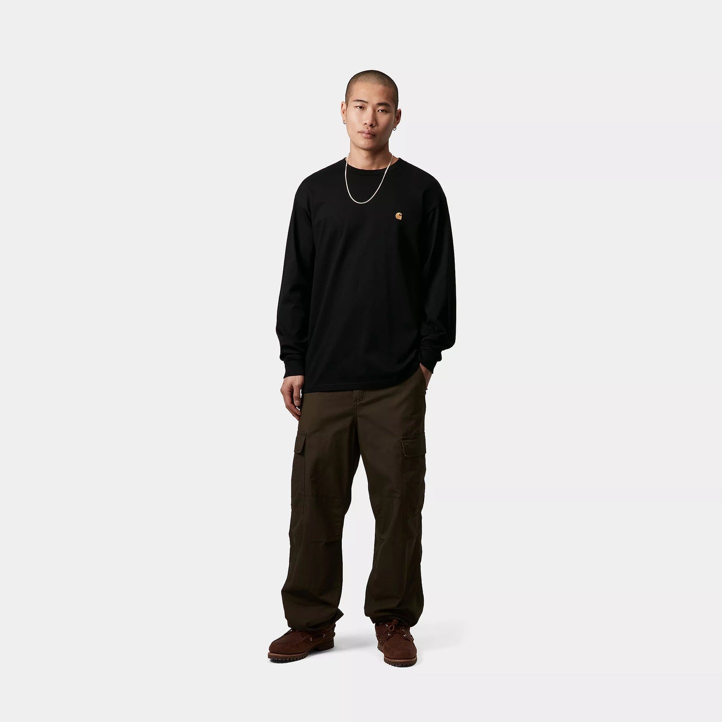 Carhartt - L/S Chase T-Shirt Black / Gold