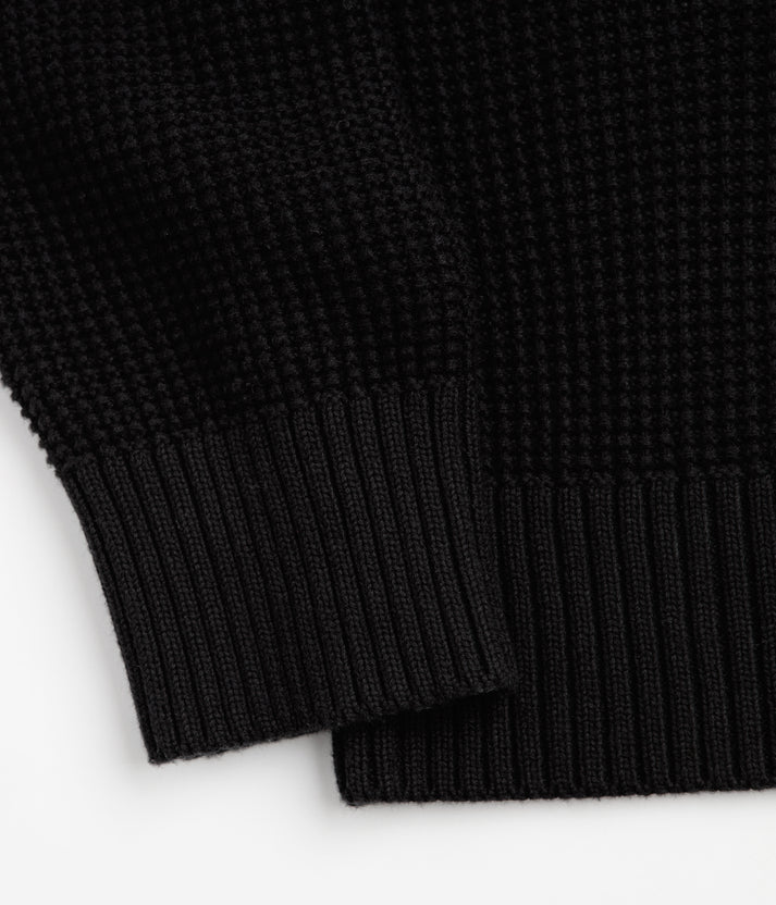 Yardsale - Waffle Knit Pullover Black