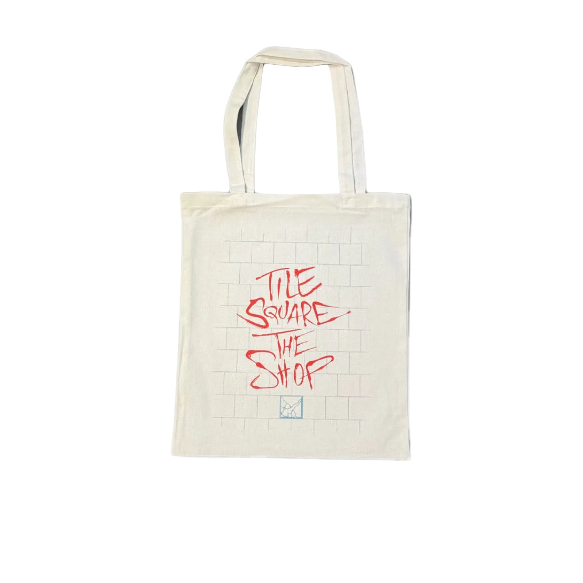 Tile Square - The Shop Canvas Bag Natural White