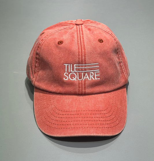 Tile Square - Logo Cap Washed Orange / White