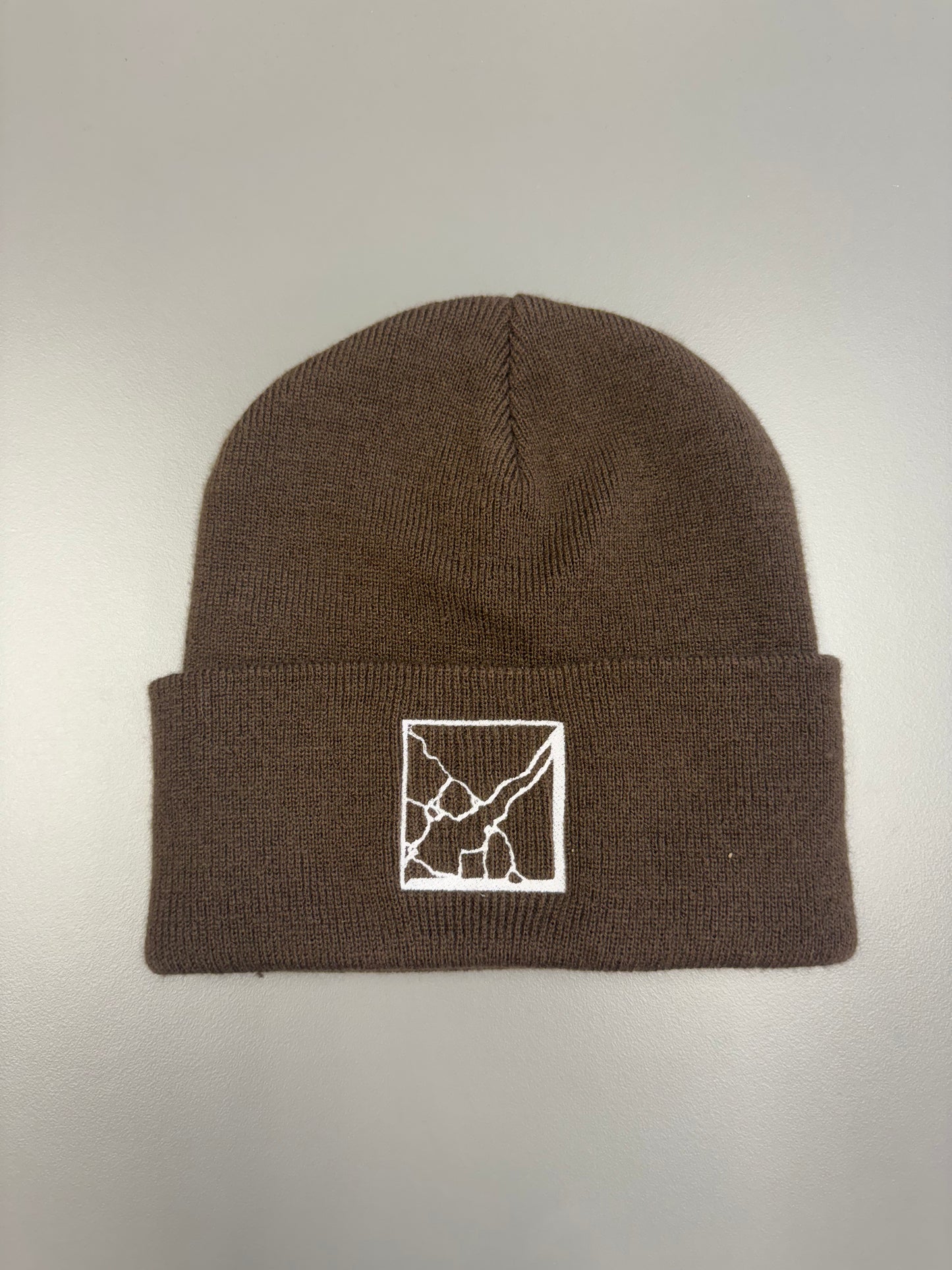 Tile Square - Embroidered Logo Beanie Brown