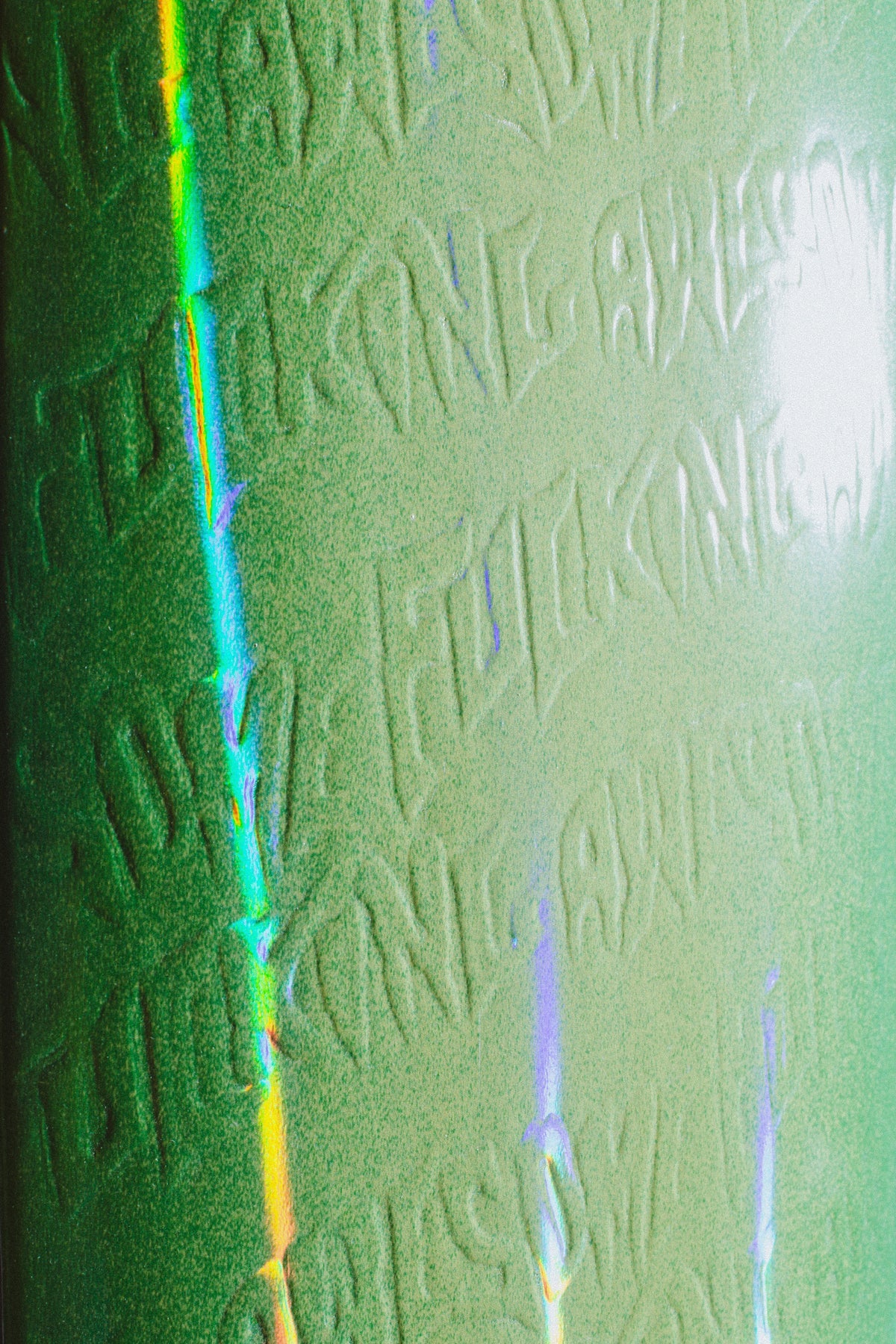 Fucking Awesome - Neon Green Stamp Embossed 8.5"