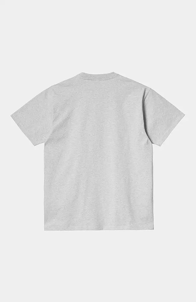 Carhartt WIP harmaa loose fit t-paita takaata, kaulukset, hihat