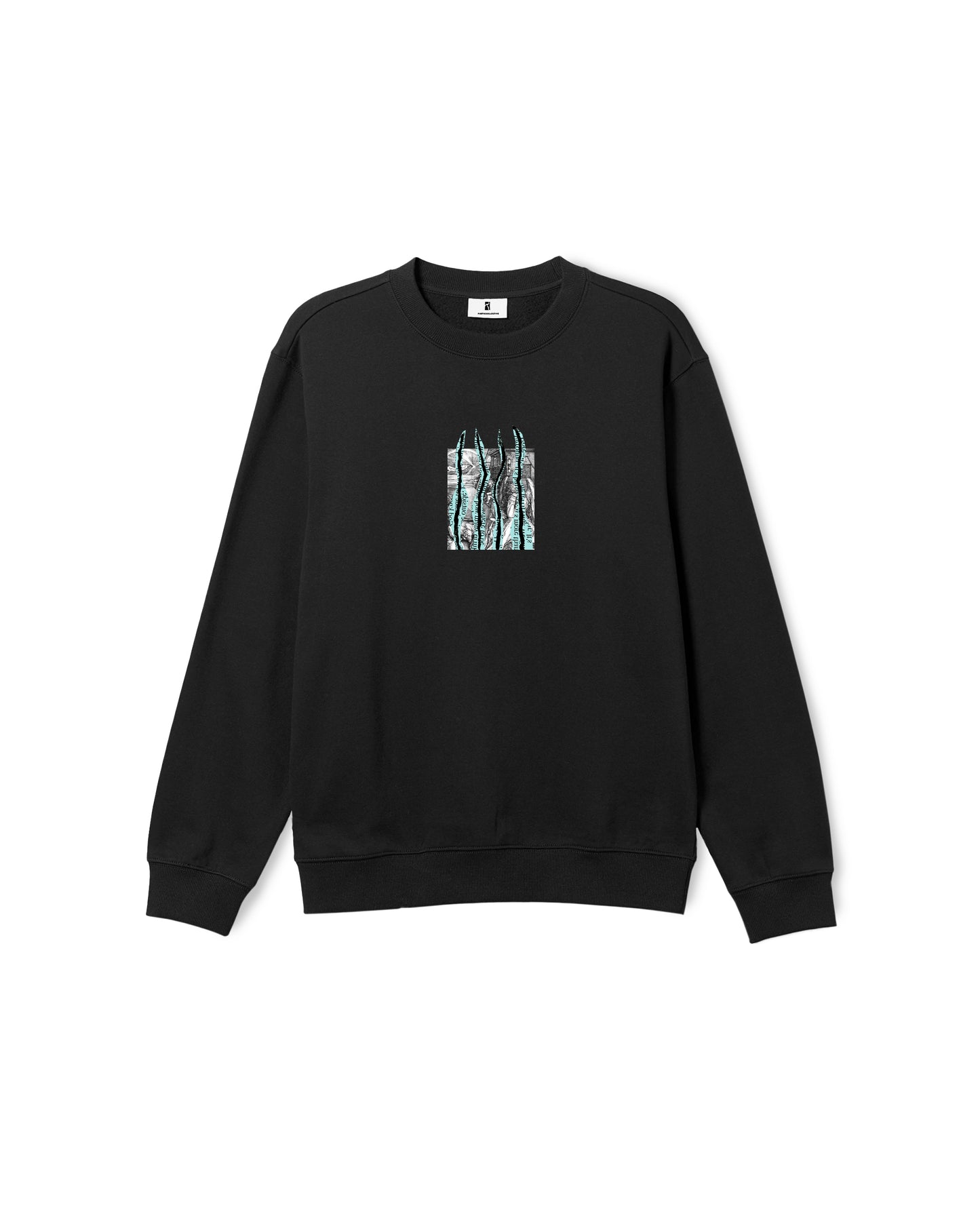 Poetic Collective - Blue Stripes Crewneck Black