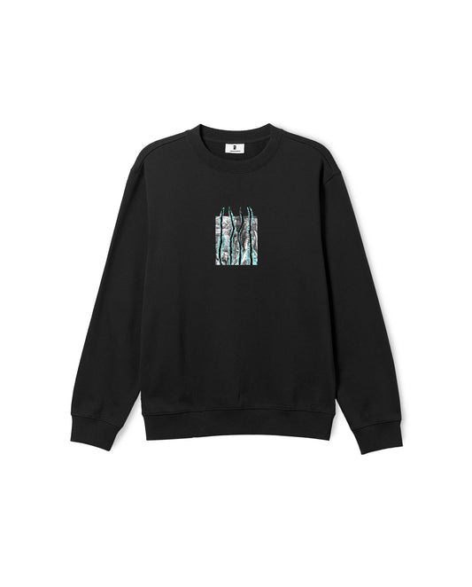 Poetic Collective - Blue Stripes Crewneck Black