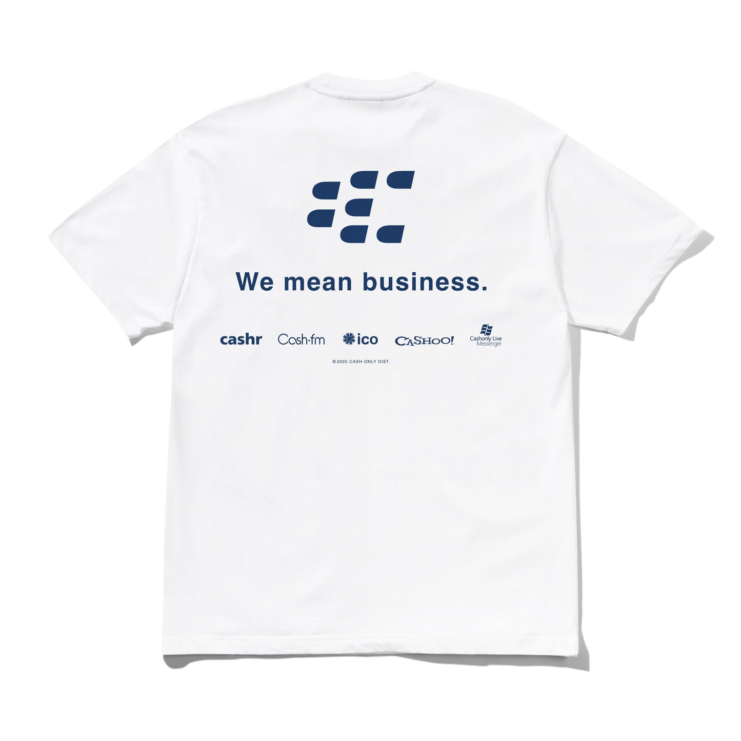 Cash Only - Business Tee White