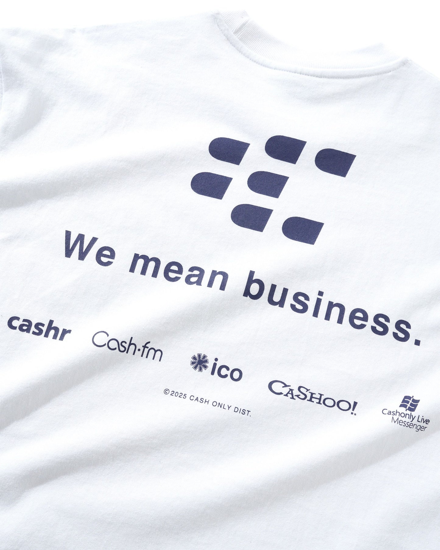 Cash Only - Business Tee White