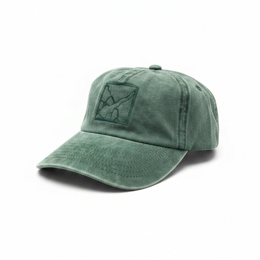 Tile Square - Square Logo Cap Washed Bottle Green