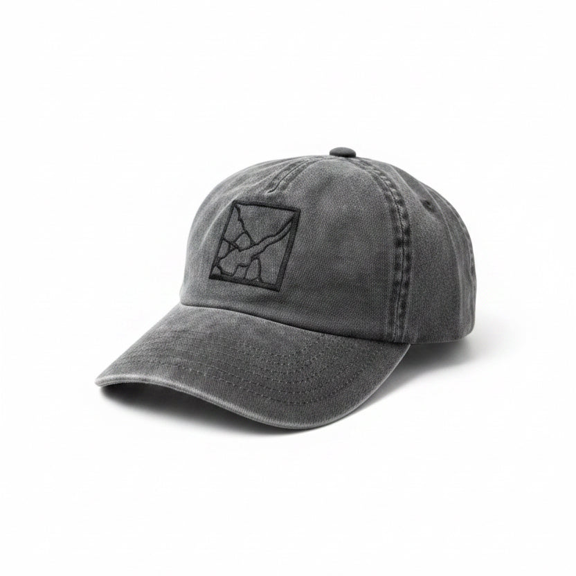 Tile Square - Square Logo Cap Washed Black