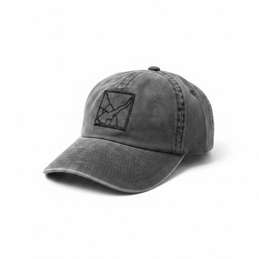 Tile Square - Square Logo Cap Washed Black