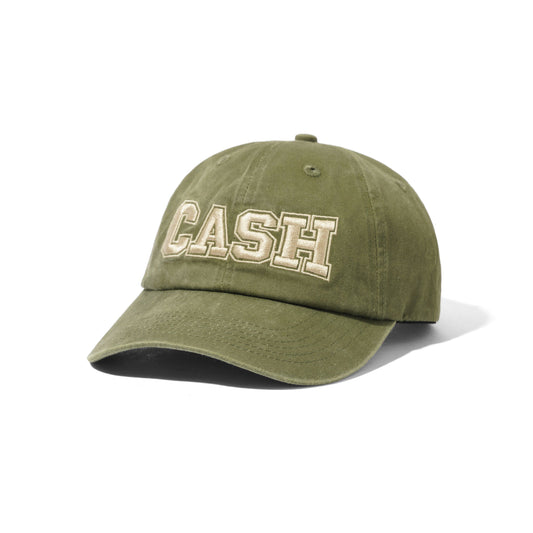 Cash Only - Campus 6 Panel Cap Washed Olive