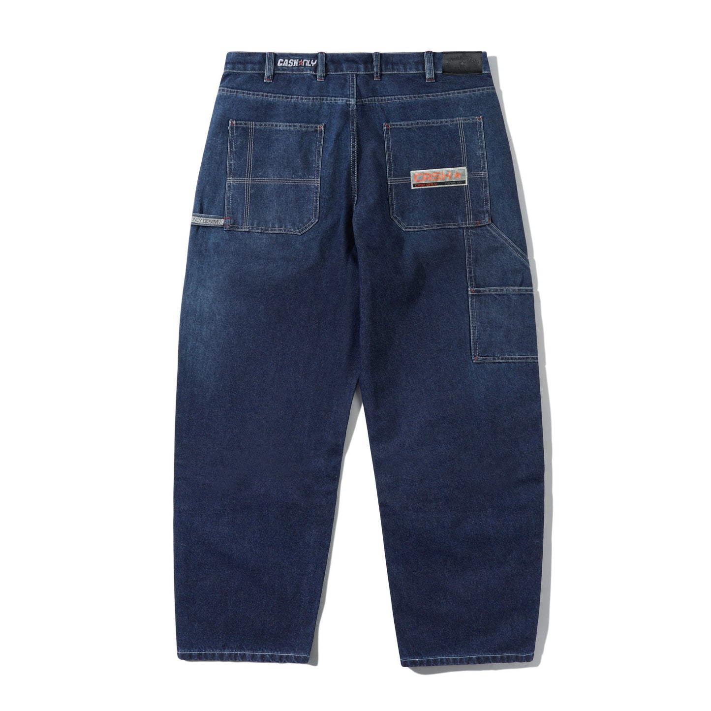 Cash Only - Company Denim Jeans Distress Washed Slub Blue