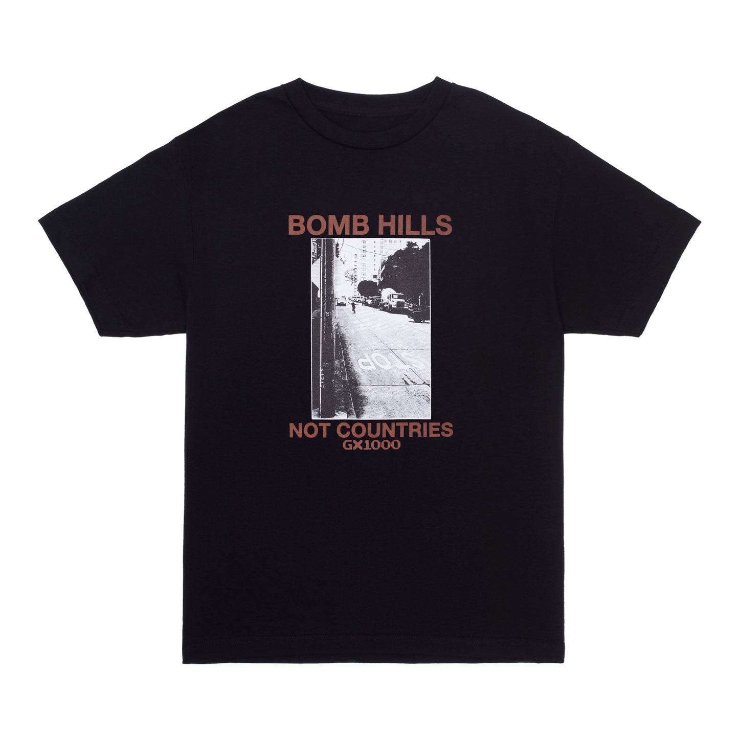 GX1000 - Bomb Hills Not Countries Tee Black