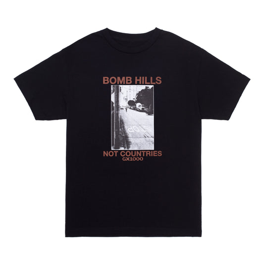 GX1000 - Bomb Hills Not Countries Tee Black