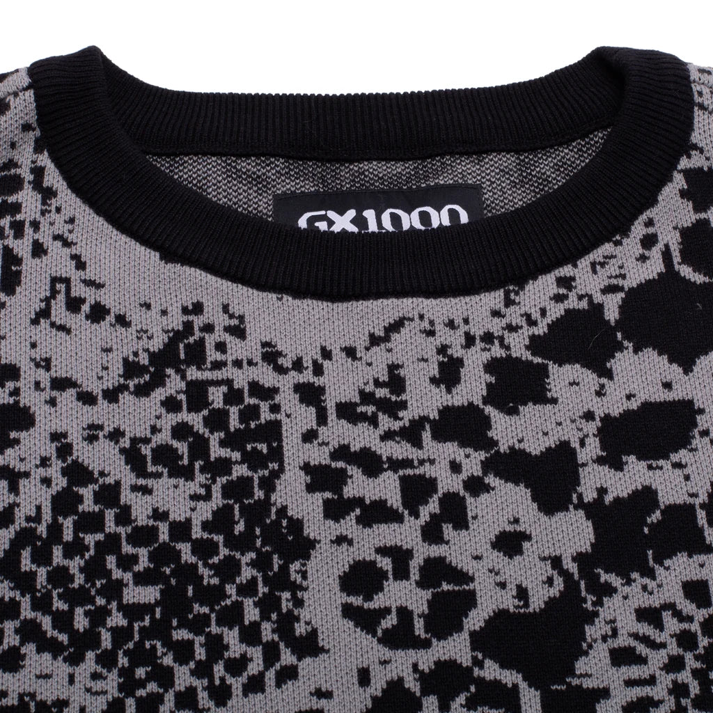 GX1000 - Jacquard Knit Sweater Laced Grey / Black