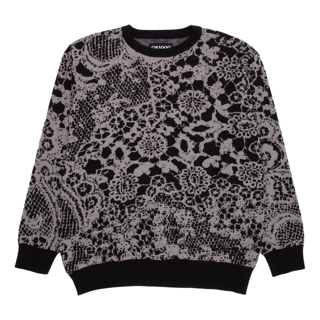 GX1000 - Jacquard Knit Sweater Laced Grey / Black
