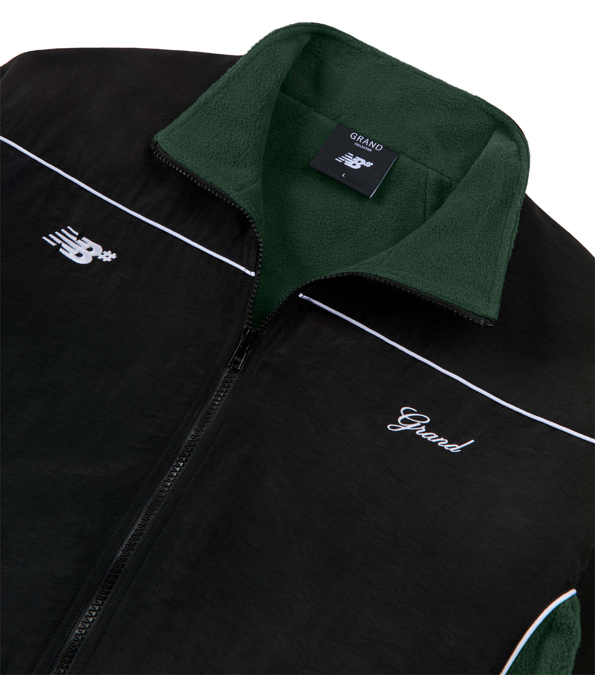 Grand Collection x New Balance Numeric - Nylon/Polar Fleece Jacket Black/Forest