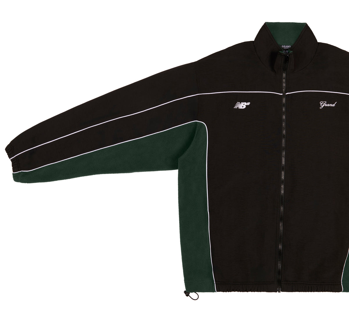 Grand Collection x New Balance Numeric - Nylon/Polar Fleece Jacket Black/Forest