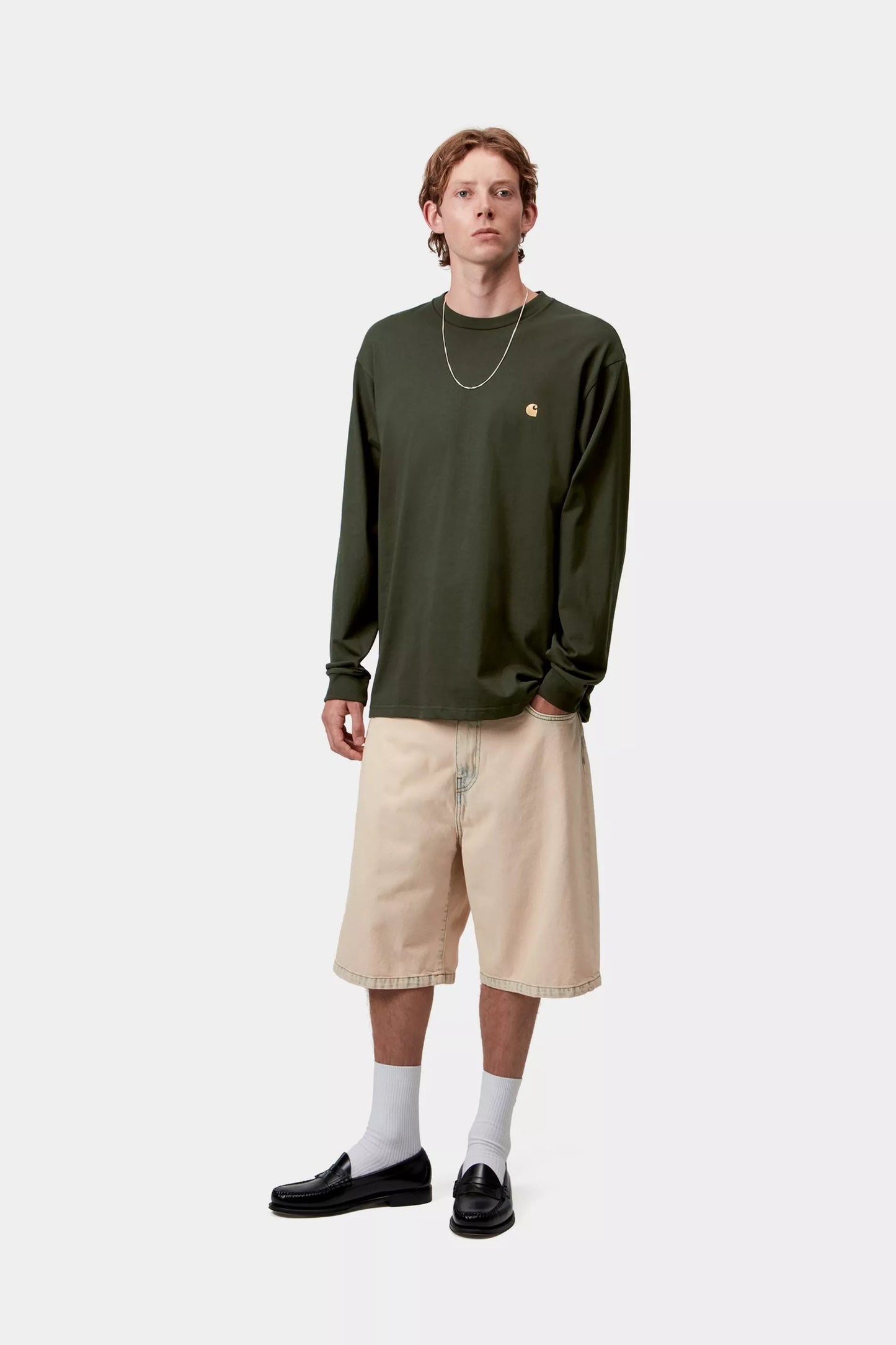 Carhartt - L/S Chase T-Shirt Olive / Gold
