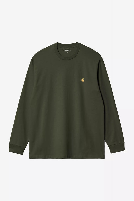 Carhartt - L/S Chase T-Shirt Olive / Gold