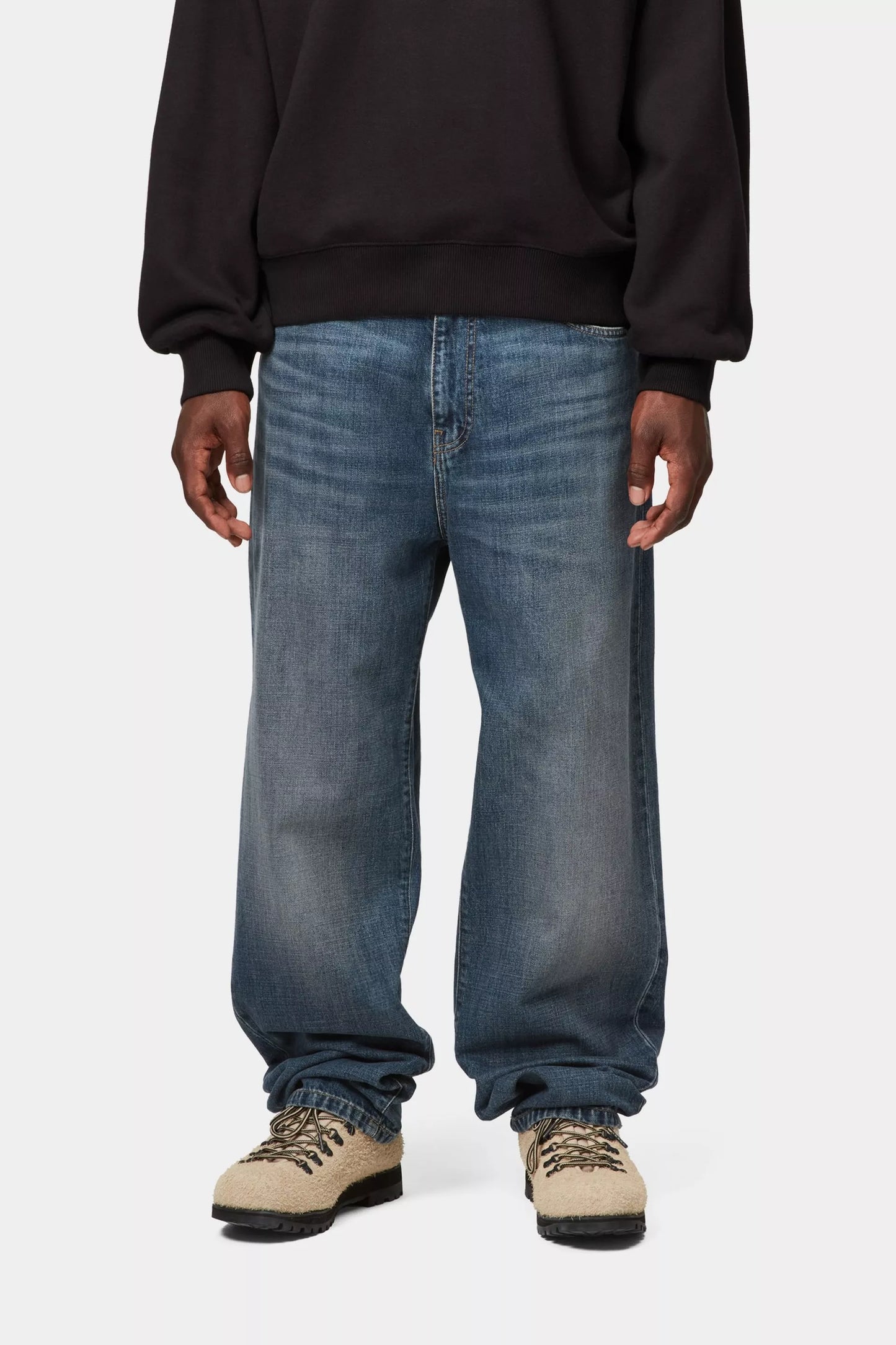 Carhartt - Aaron Pant Blue Dark Used Wash