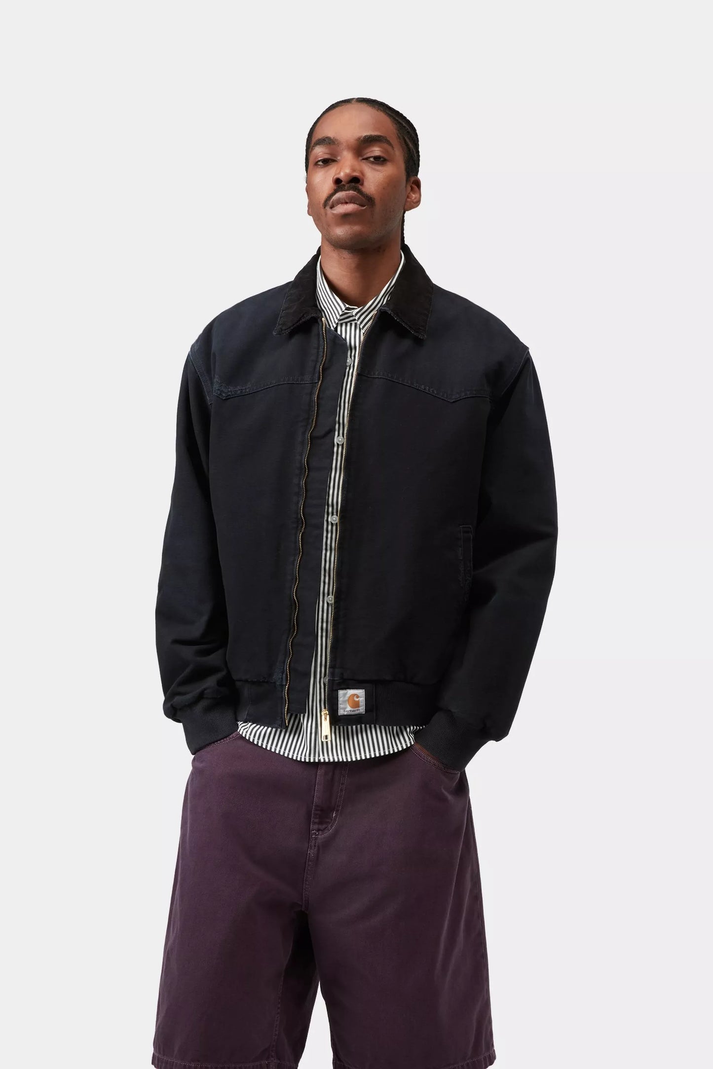 Carhartt - OG Santa Fe Jacket Black/Black Grind Washed
