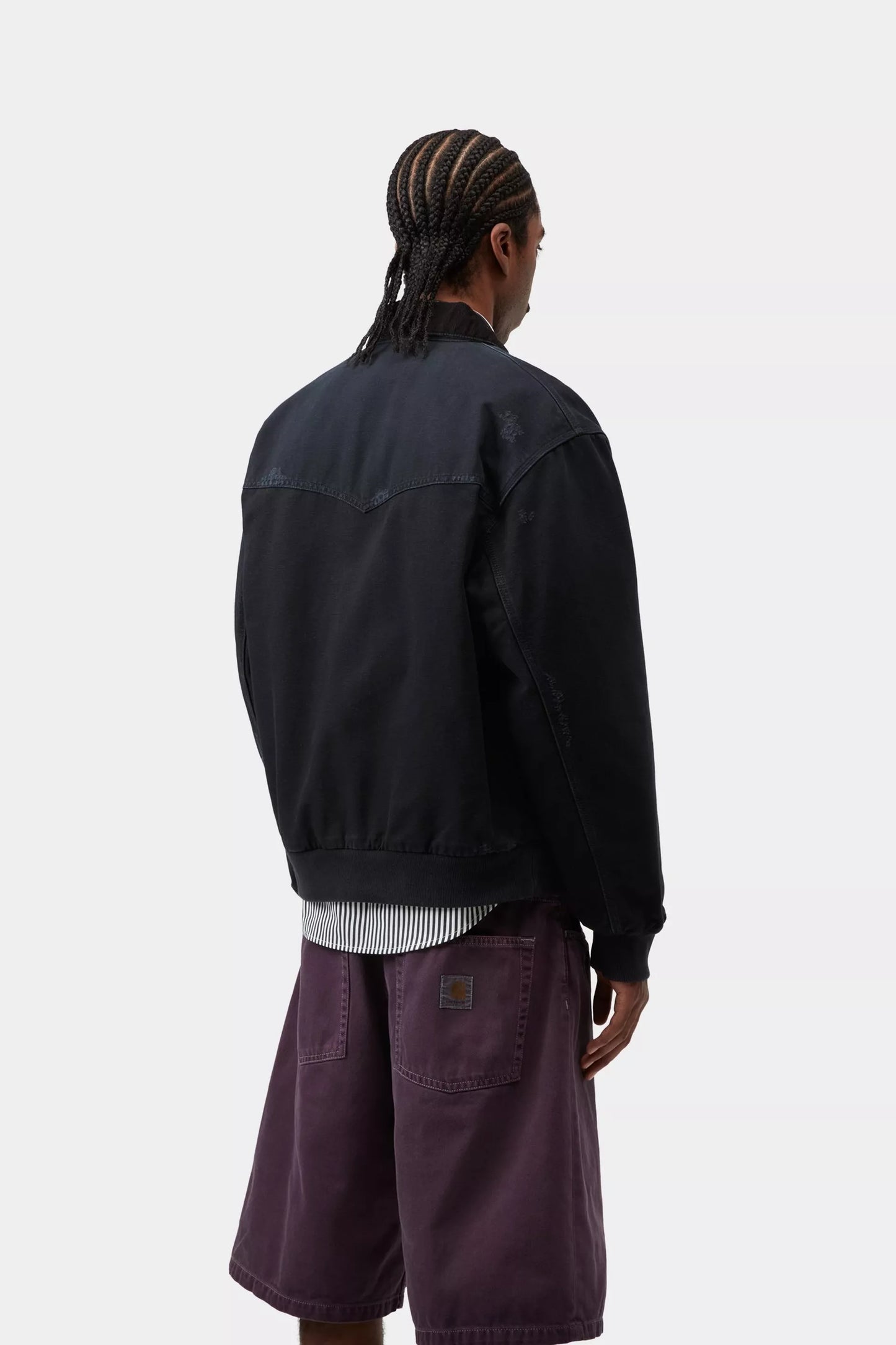 Carhartt - OG Santa Fe Jacket Black/Black Grind Washed
