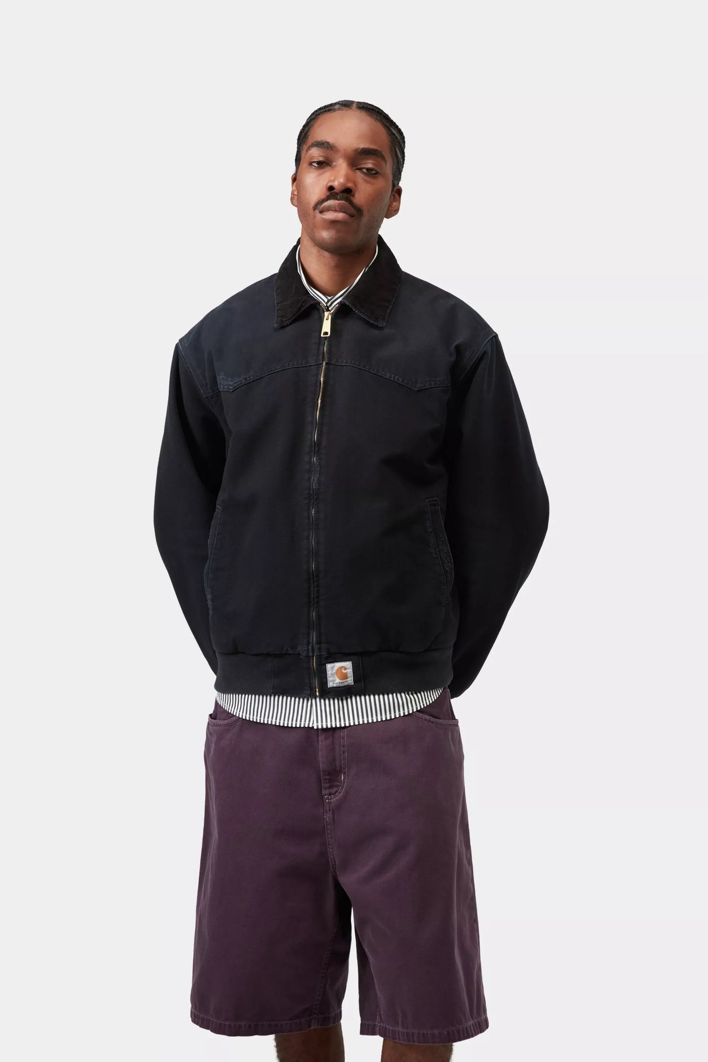 Carhartt - OG Santa Fe Jacket Black/Black Grind Washed