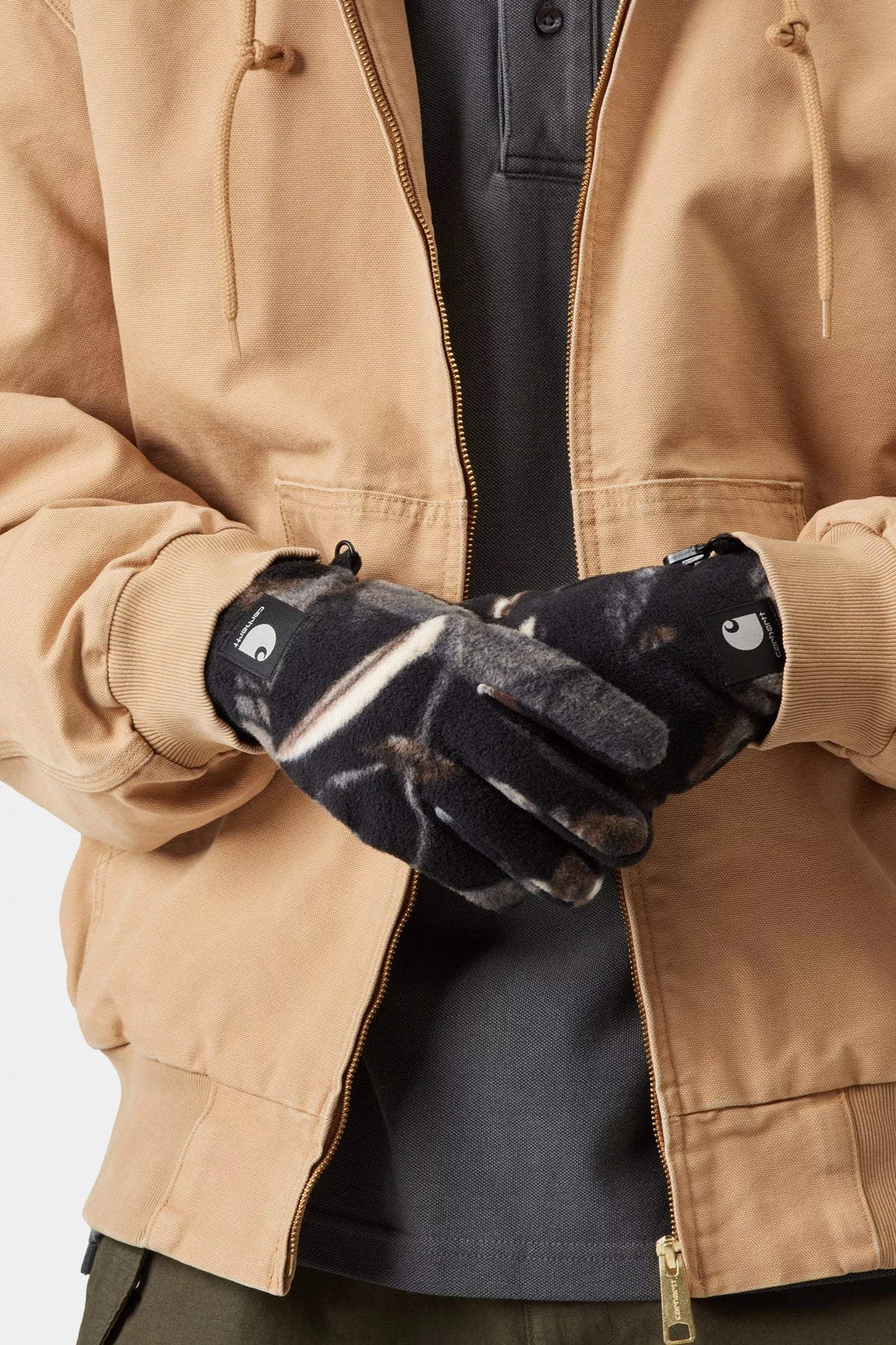 Carhartt - Blevin Gloves Camo Feather Tree Black