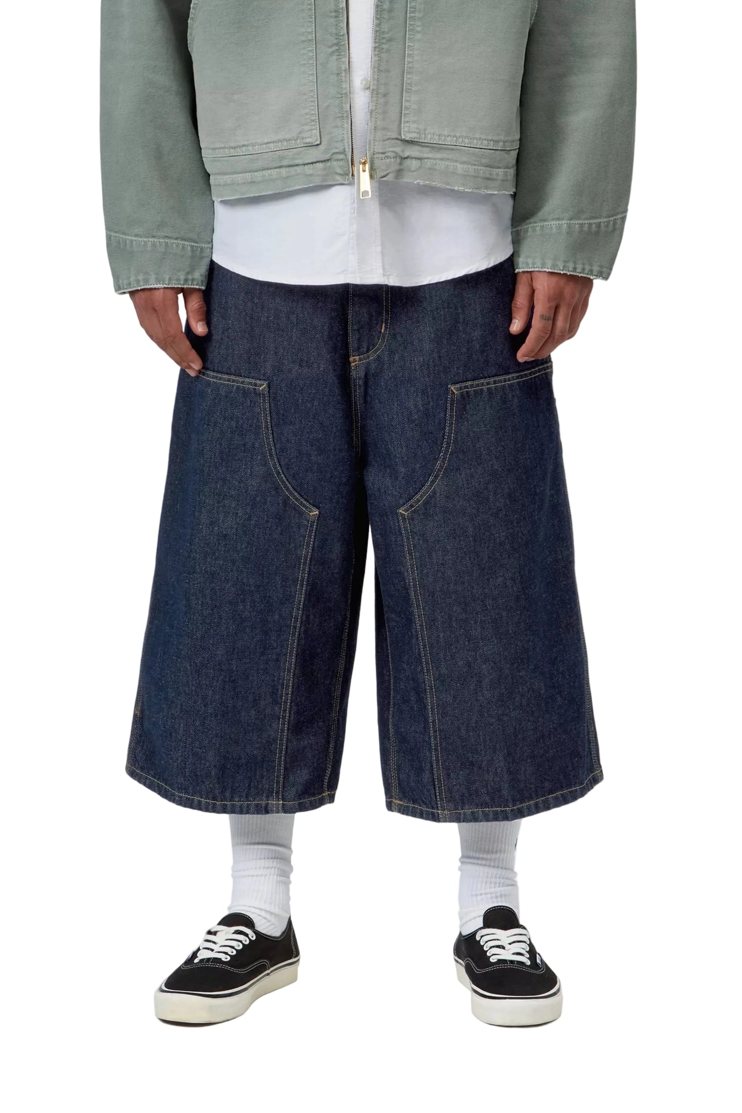Carhartt - OG Double Knee Long Short Blue Rinsed