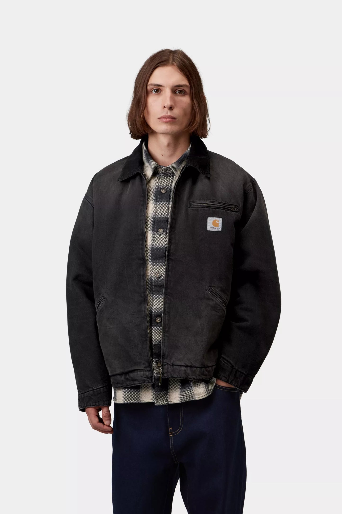 Carhartt - OG Detroit Jacket Black / Black Tobacco Used Wash