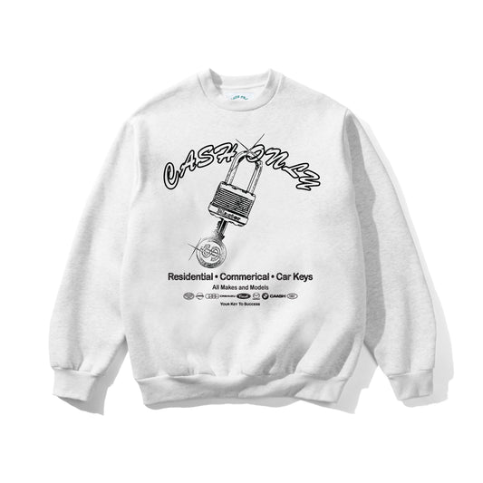 Cash Only - Locksmith Crewneck Ash