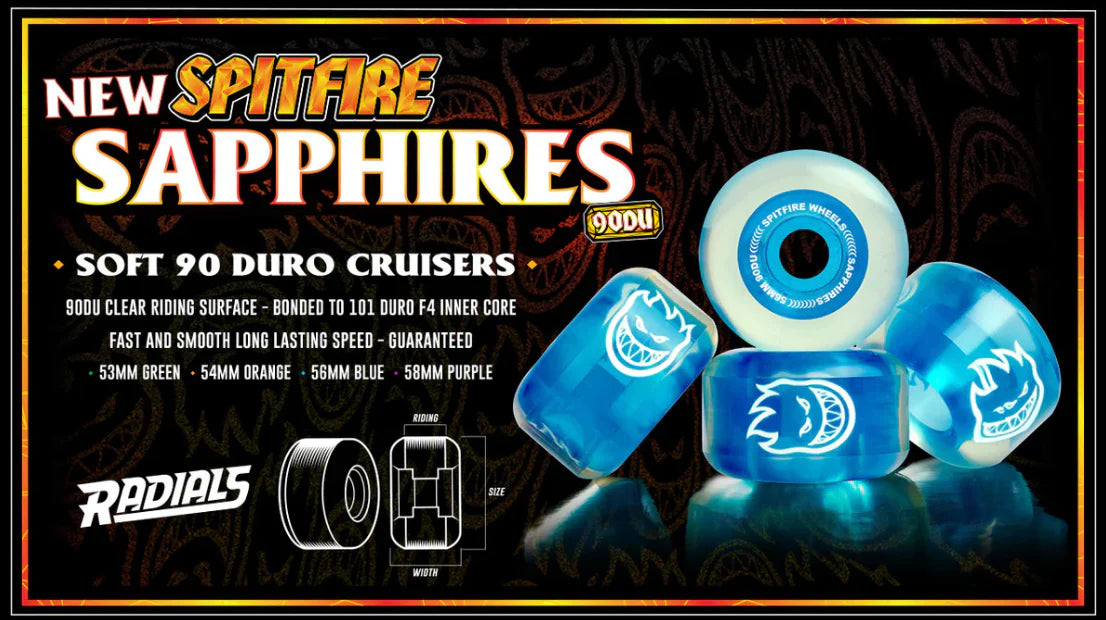 Spitfire - Sapphire 90A Clear/Purple 58mm