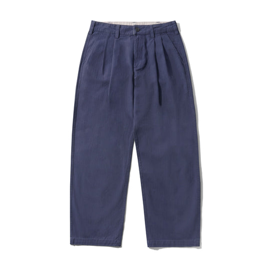Butter Goods - Pleated Trousers Washed Navy