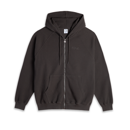 Polar - Waffle Zip Hoodie Dirty Black