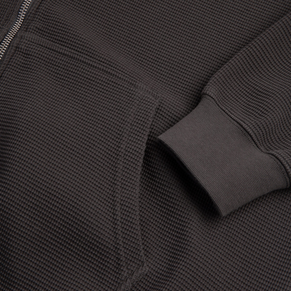 Polar - Waffle Zip Hoodie Dirty Black