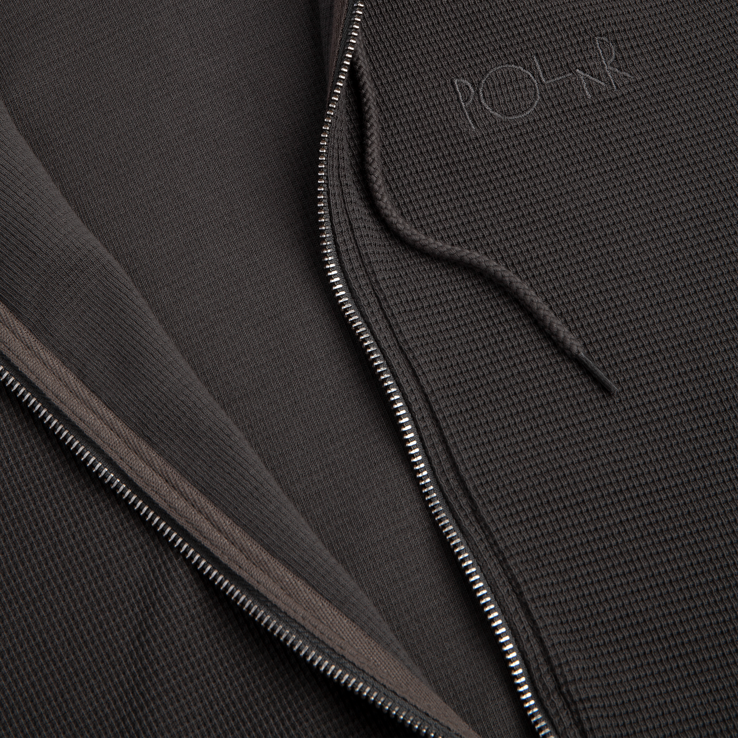 Polar - Waffle Zip Hoodie Dirty Black