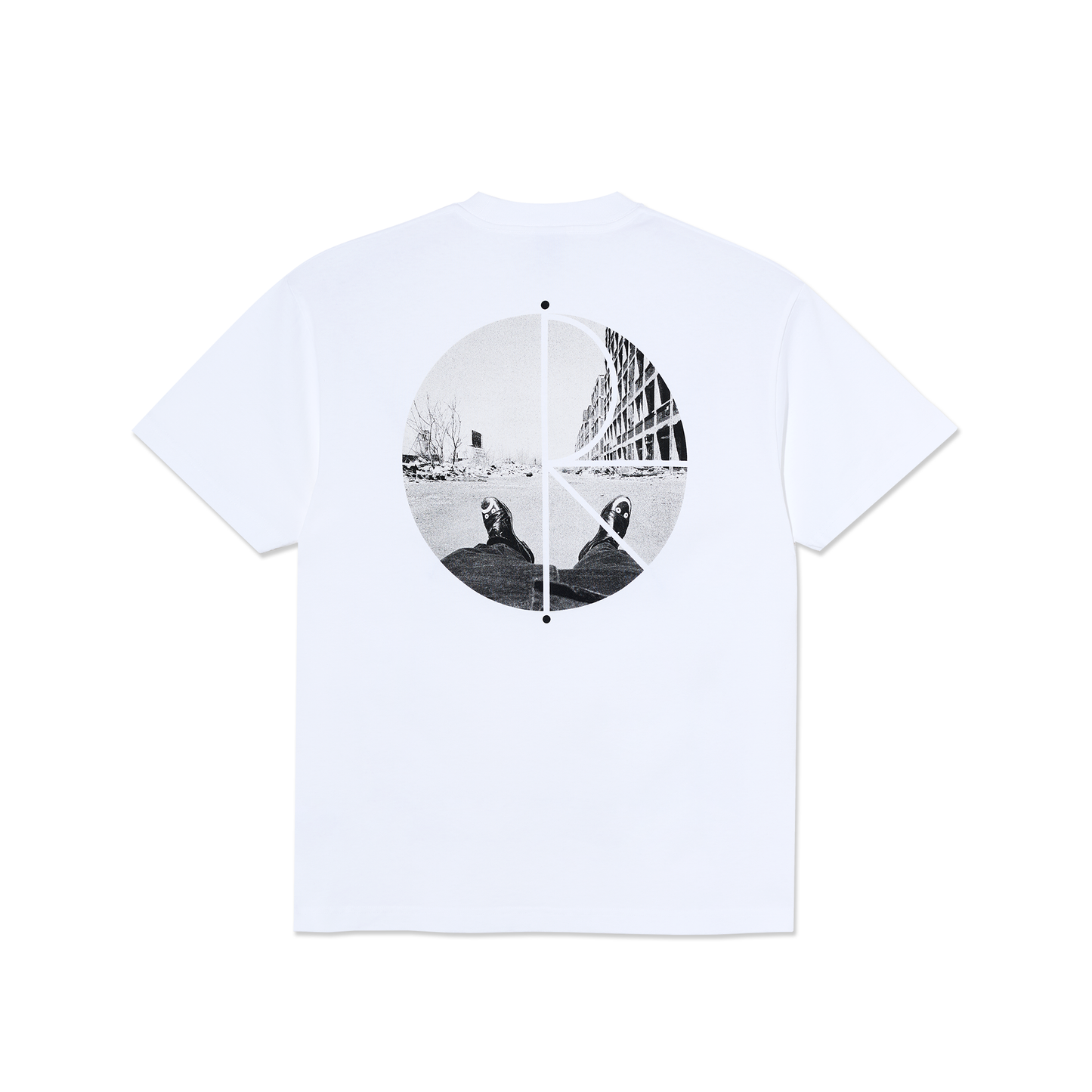 Polar - Fill Logo Tee Happy Sad White