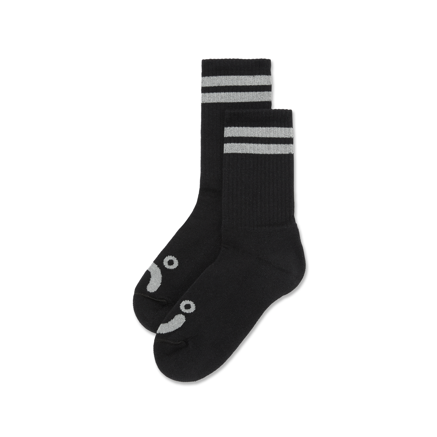 Polar - Rib Socks Happy Sad Black/Heather Grey