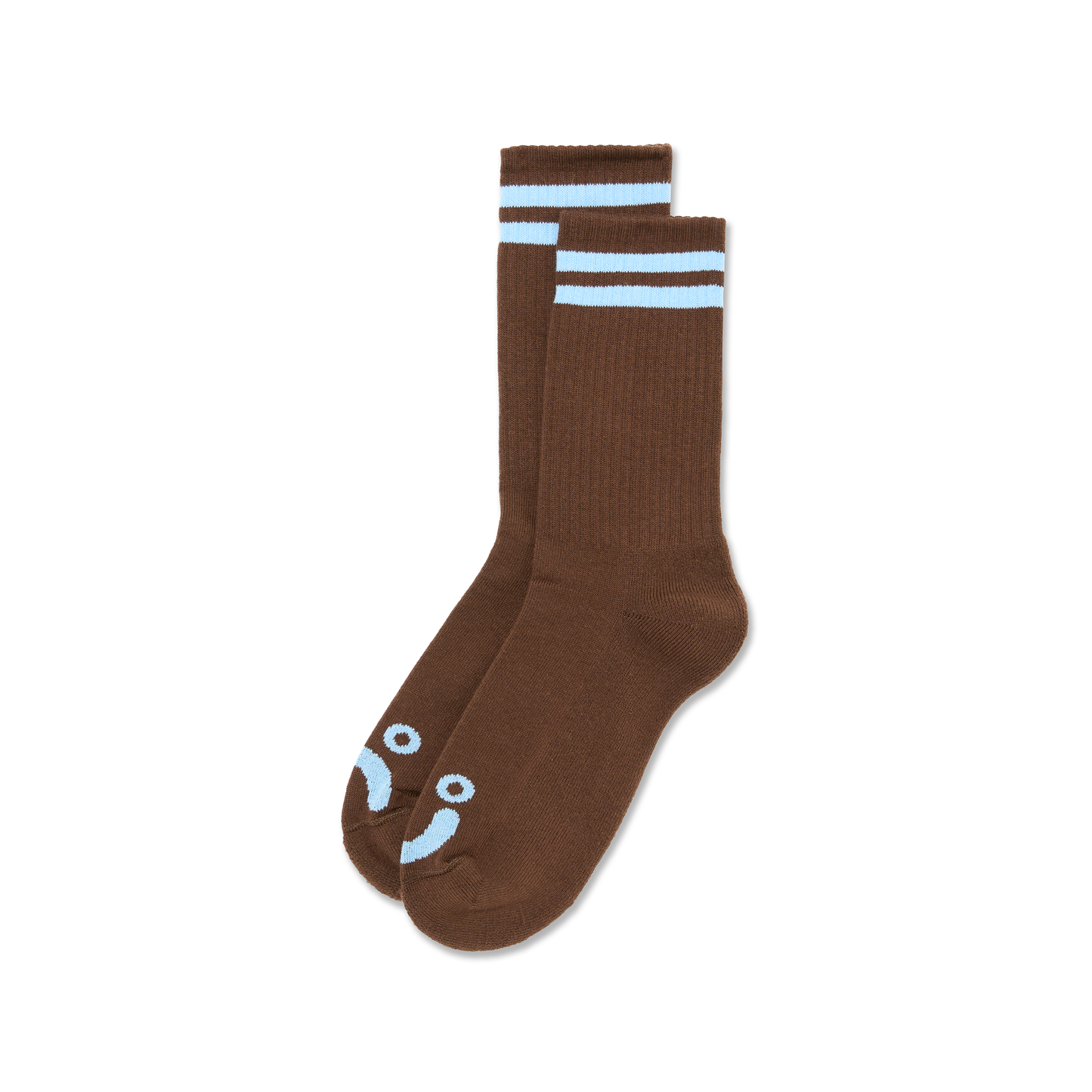 Polar - Rib Socks Happy Sad Brown/Blue