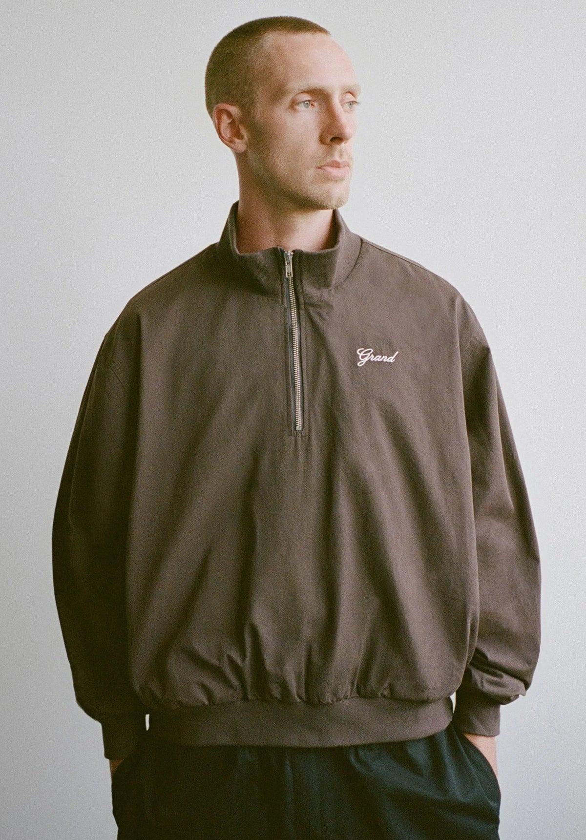 Grand Collection - Quarter Zip Jacket Espresso